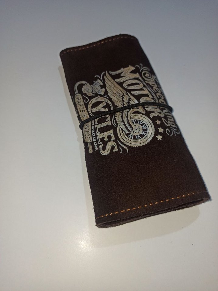 Süet deri tütün kesesi - Görsel 4