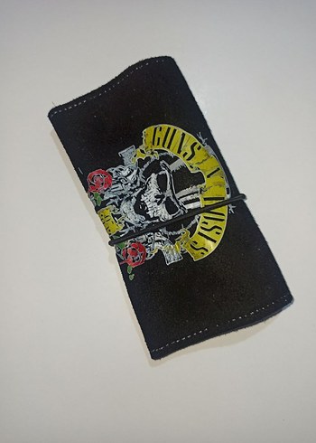 SİYAH Süet Deri tütün kesesi - Görsel 4