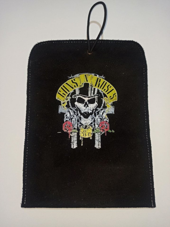 SİYAH Süet Deri tütün kesesi - Görsel 2