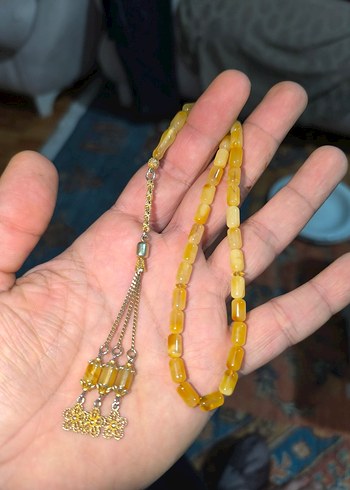 Erkekler için Parlak Altın Renkli Bohem Tesbih - Görsel 2