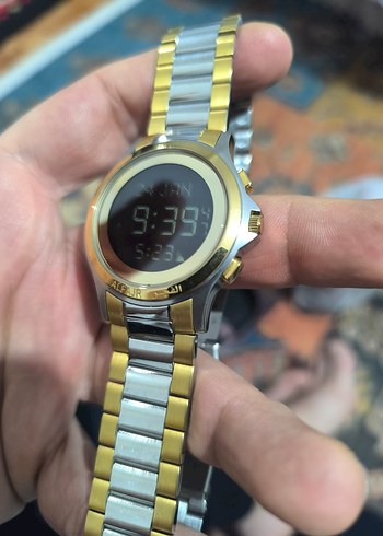 Altın ve Gri Dijital erkek Saati - Görsel 7