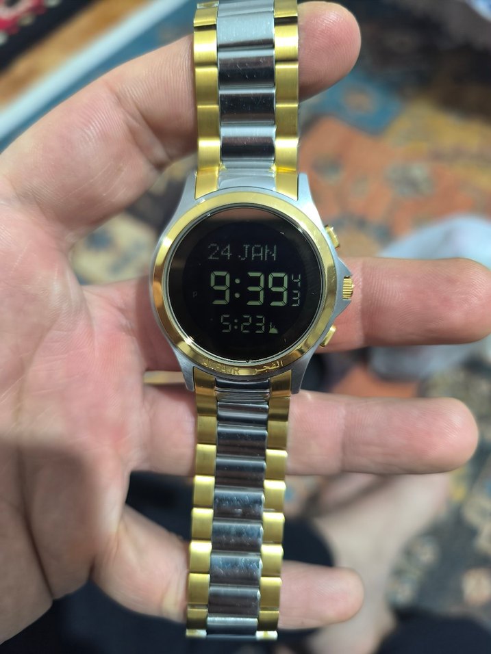 Altın ve Gri Dijital erkek Saati - Görsel 5