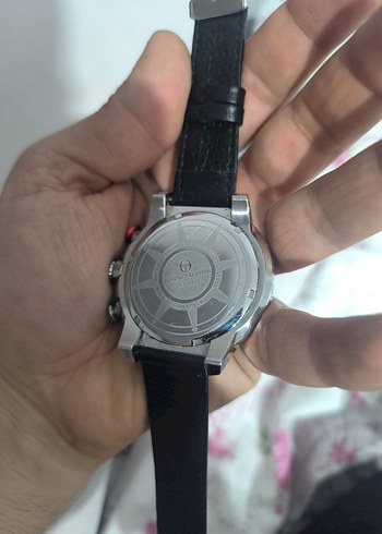 Siyah Deri Kayışlı Renkli Erkek Biker Saat - Görsel 4