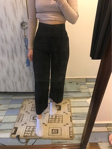 Zara geniş paça siyah pantolon