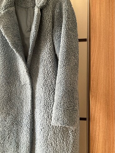 36 Beden mavi Renk Peluş mont yumuşak