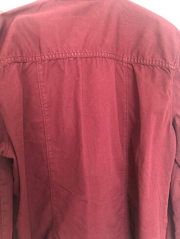 l Beden Colins Yaka Detaylı Bordo Gömlek