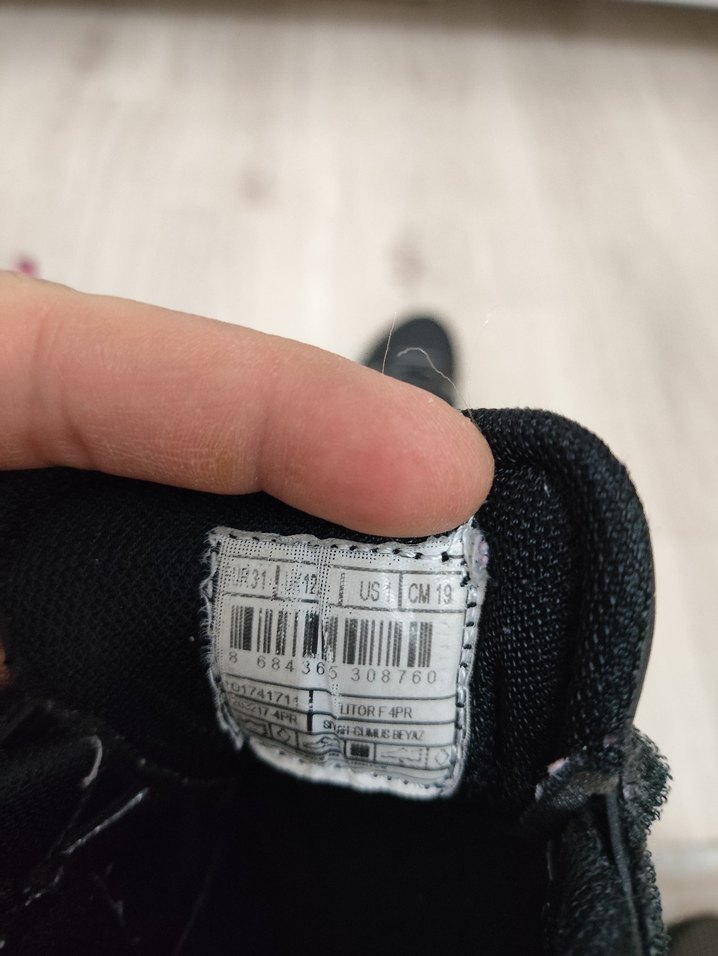 Kız Çocuk Siyah Gri Kinetix Spor Ayakkabı - Görsel 4