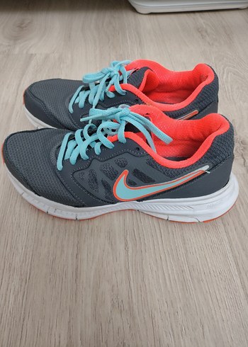 Gri uniseks Spor Ayakkabı, Elastik Bağcıklı - Görsel 2