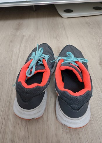 Gri uniseks Spor Ayakkabı, Elastik Bağcıklı - Görsel 3