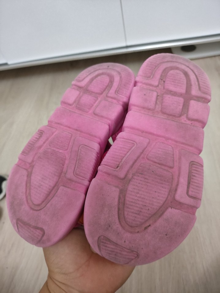 Kız Çocuk İlk Adım Ayakkabısı Pembe Cırtlı - Görsel 3