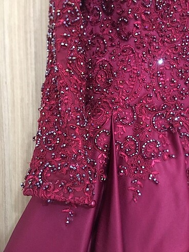 38 Beden Bordo abiye
