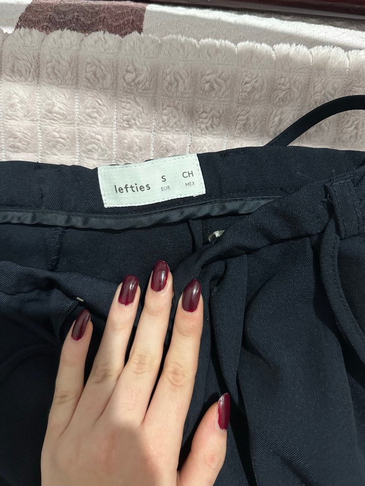 Lacivert Dökümlü Kadın Kumaş Pantolon - Görsel 2