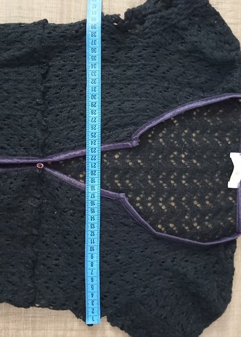 Kız Çocuk Siyah Dantelli V Yaka Bolero /Hırka 
Ölçü Resimde - Görsel 4