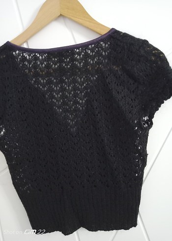 Kız Çocuk Siyah Dantelli V Yaka Bolero /Hırka 
Ölçü Resimde - Görsel 9