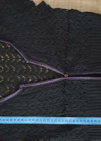 Kız Çocuk Siyah Dantelli V Yaka Bolero /Hırka 
Ölçü Resimde - Görsel 3