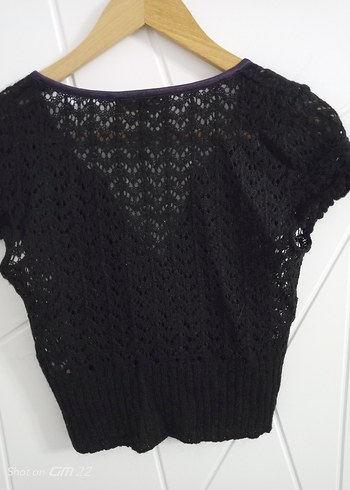 Kız Çocuk Siyah Dantelli V Yaka Bolero /Hırka 
Ölçü Resimde - Görsel 8