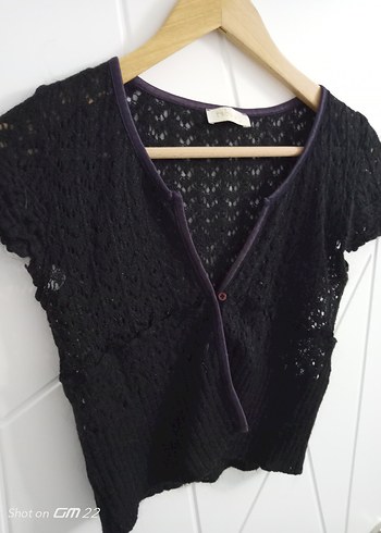 Kız Çocuk Siyah Dantelli V Yaka Bolero /Hırka 
Ölçü Resimde - Görsel 11