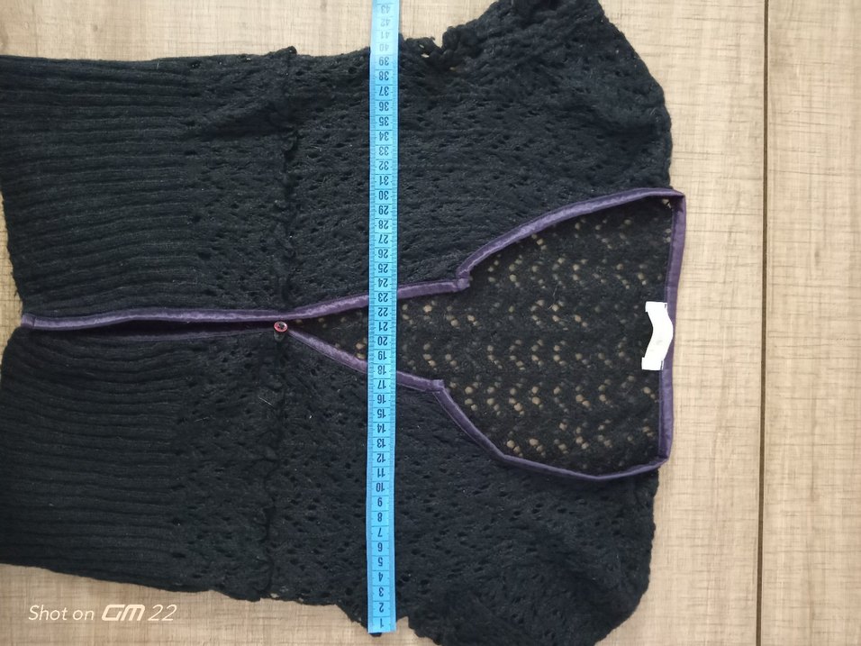 Kız Çocuk Siyah Dantelli V Yaka Bolero /Hırka 
Ölçü Resimde - Görsel 2