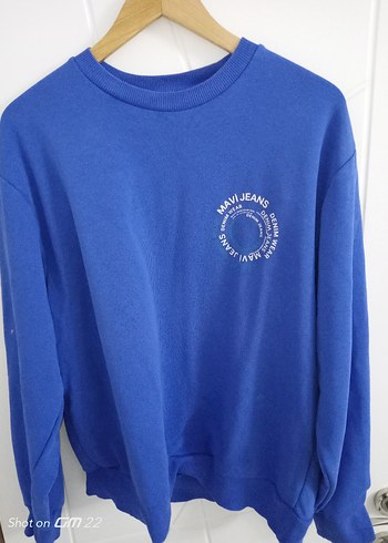 Mavi Erkek Sweatshirt Uzun Kollu Rahat Kesim Defolu - Görsel 14