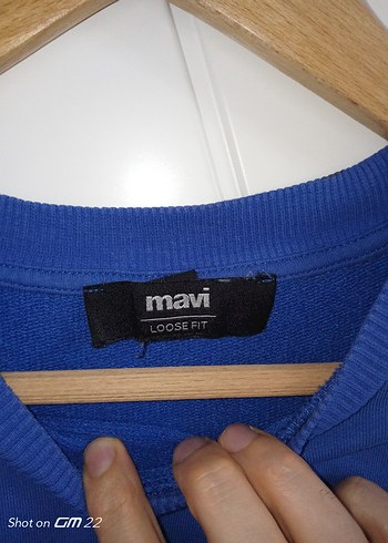 Mavi Erkek Sweatshirt Uzun Kollu Rahat Kesim Defolu - Görsel 12