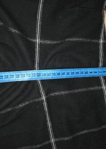 Kadın Siyah Kareli Kumaş Pantolon - Görsel 15