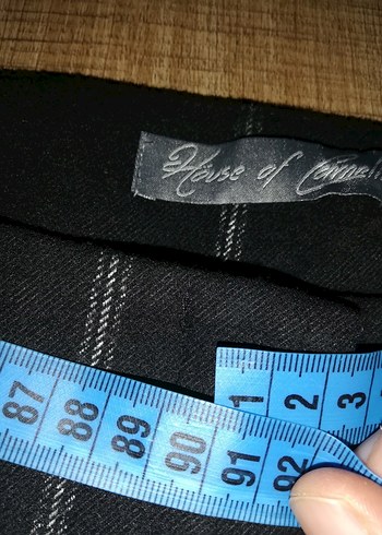 Kadın Siyah Kareli Kumaş Pantolon - Görsel 4