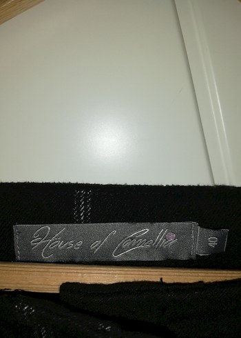 Kadın Siyah Kareli Kumaş Pantolon - Görsel 10