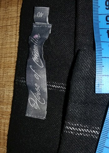 Kadın Siyah Kareli Kumaş Pantolon - Görsel 3