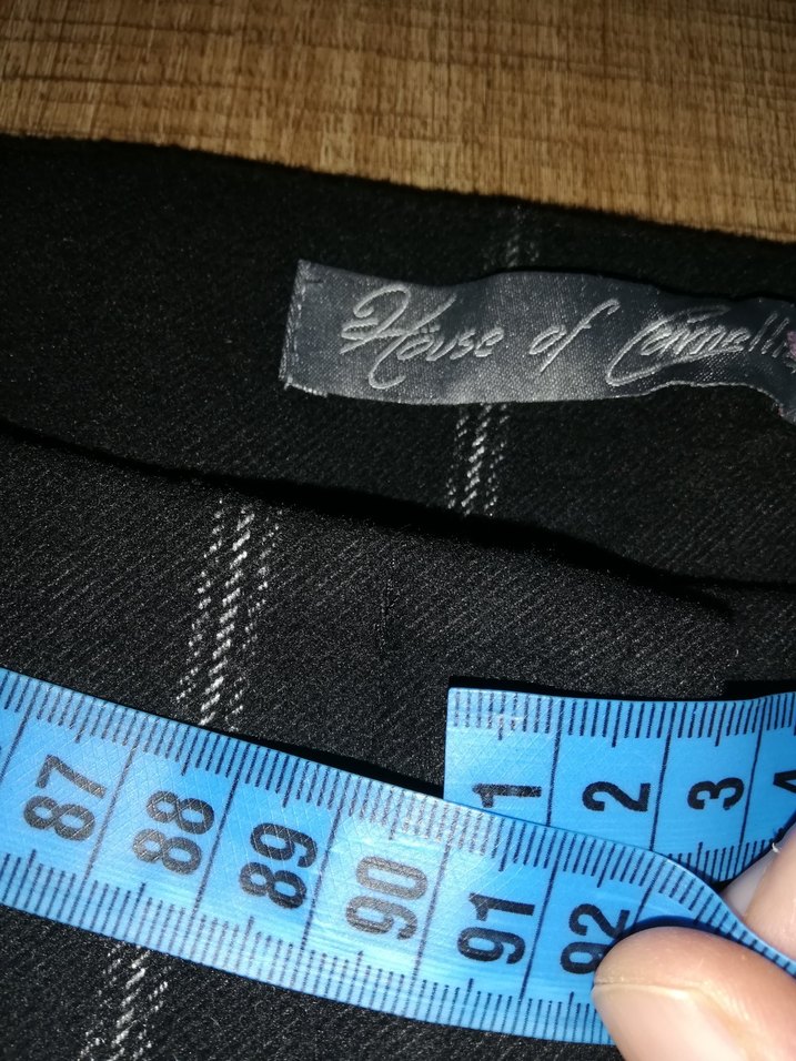 Kadın Siyah Kareli Kumaş Pantolon - Görsel 4