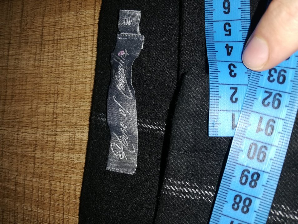 Kadın Siyah Kareli Kumaş Pantolon - Görsel 3