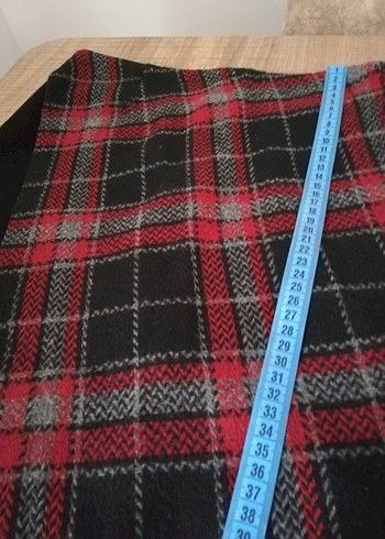 Om MARKA Kırmızı Ekoseli Etek - Görsel 5