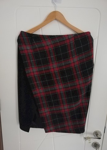 Om MARKA Kırmızı Ekoseli Etek - Görsel 13