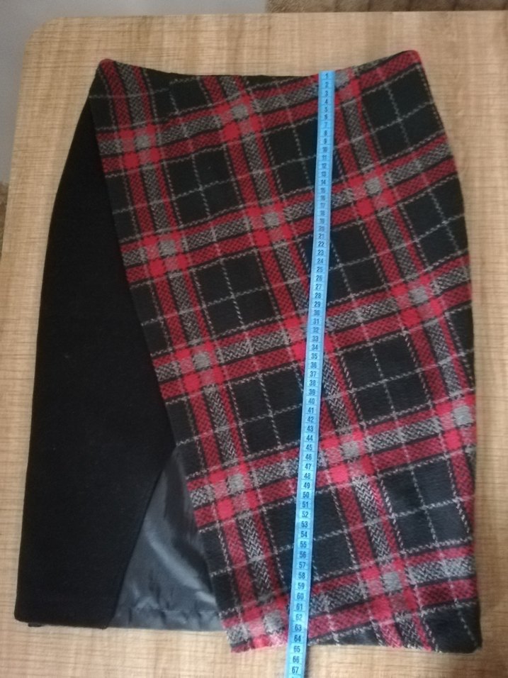 Om MARKA Kırmızı Ekoseli Etek - Görsel 3