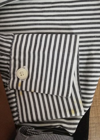 ZARA Uzun Kollu Gri ve Kahverengi Kadın Elbise - Görsel 14