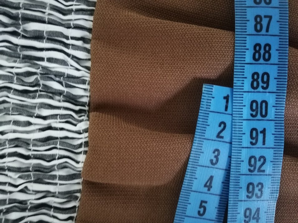 ZARA Uzun Kollu Gri ve Kahverengi Kadın Elbise - Görsel 5