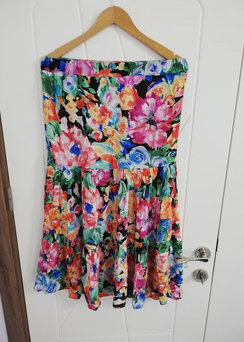 Trendyol 38 Çiçek Desenli Renkli Uzun Etek - Görsel 9