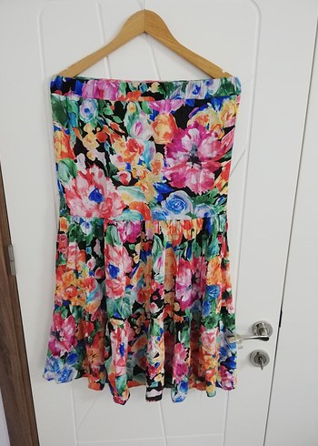 Trendyol 38 Çiçek Desenli Renkli Uzun Etek - Görsel 12