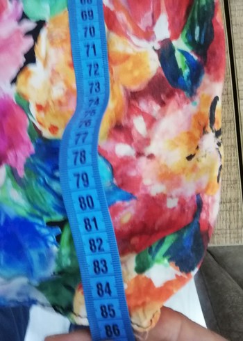 Trendyol 38 Çiçek Desenli Renkli Uzun Etek - Görsel 11