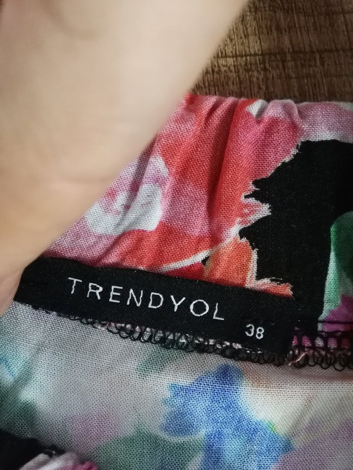 Trendyol 38 Çiçek Desenli Renkli Uzun Etek - Görsel 3