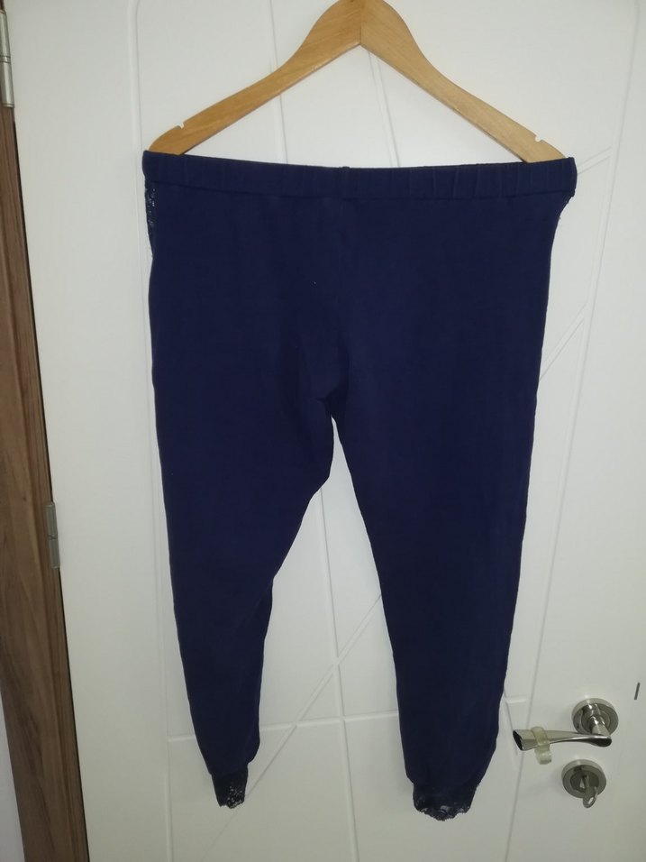 Lacivert Dantel Detaylı Kadın Tayt - Görsel 3