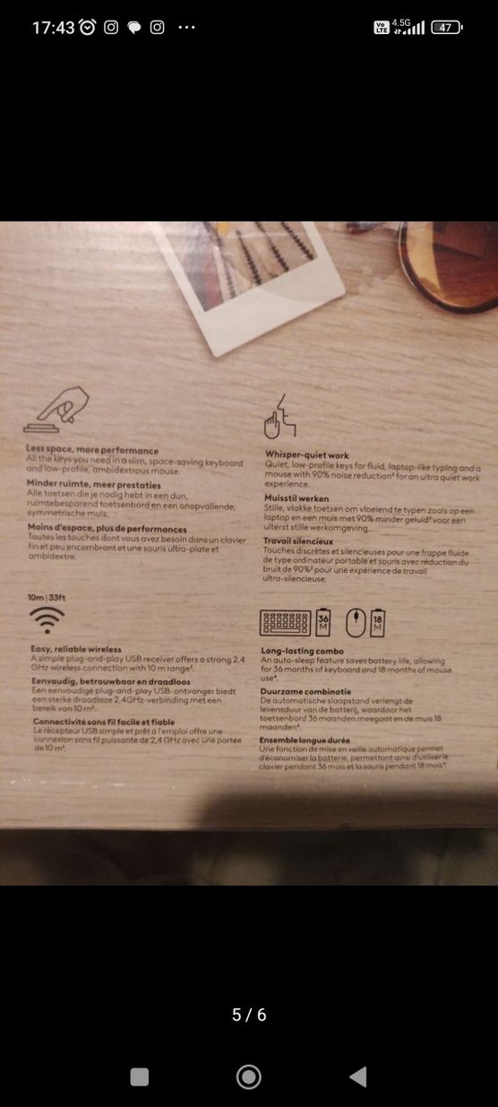 Logitech Slim Combo MK470 Beyaz Klavye - Görsel 5