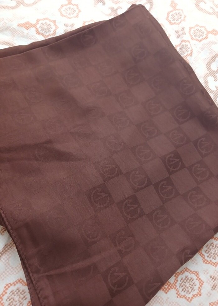 Acı kahve jakarli eşarp - Görsel 2