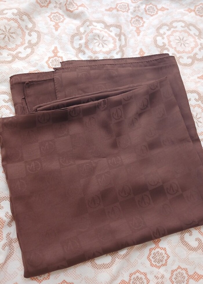 Acı kahve jakarli eşarp - Görsel 4