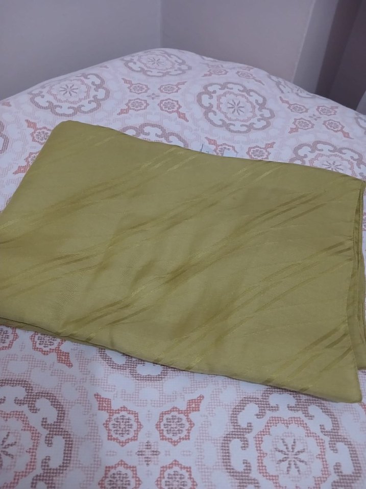 Kadın Parlak yağ yeşili Pilili Şal - Görsel 2