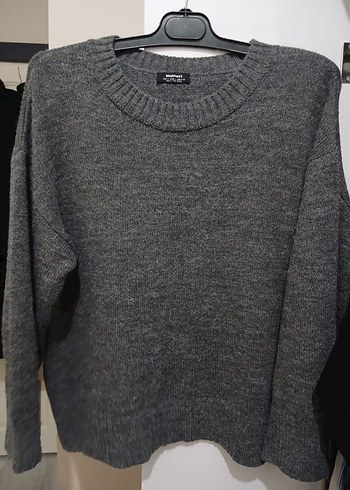 Gri Örgü Yün Kadın Kazak - Görsel 3