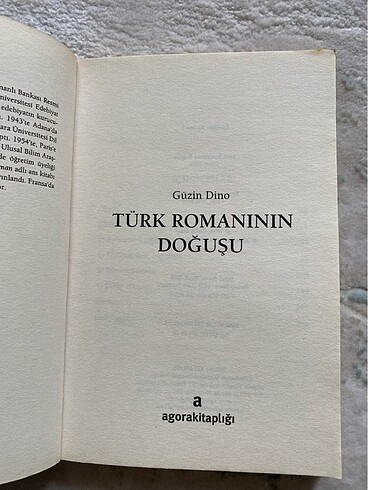 Türk Romanının Doğuşu ?Güzin Dino
