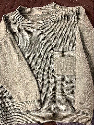 1,5 Yaş Beden yeşil Renk H&M bebek kazak civil kot