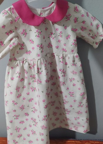 12-18 Ay Beden pembe Renk Pembe Vintage Kız Elbisesi