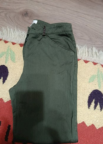 xs Beden Kemerli Haki çocuk 12 13 yaş.Kumaş Pantolon