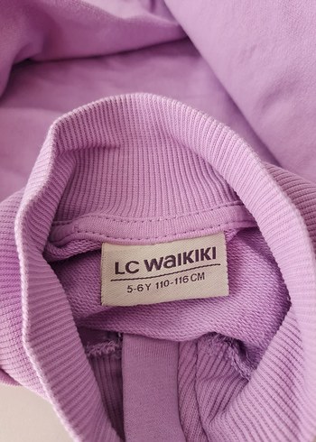 5 Yaş Beden Kız Çocuk Lila Fermuarlı Sweatshirt alt üst takım